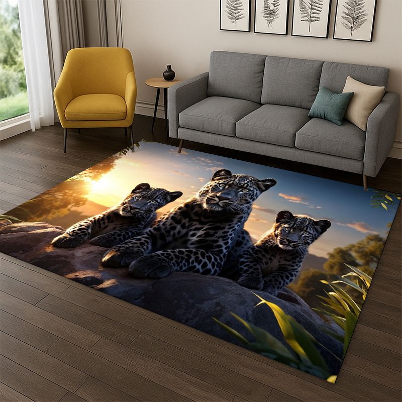 Kids Outdoor Area - Leopard Cheetah Beast Animal Carpet Rug