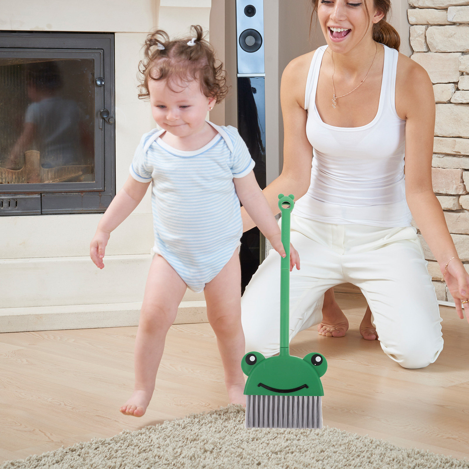 1Set Kids Broom and Dustpan Se - Kids Outdoor Broom ulasan dan harga