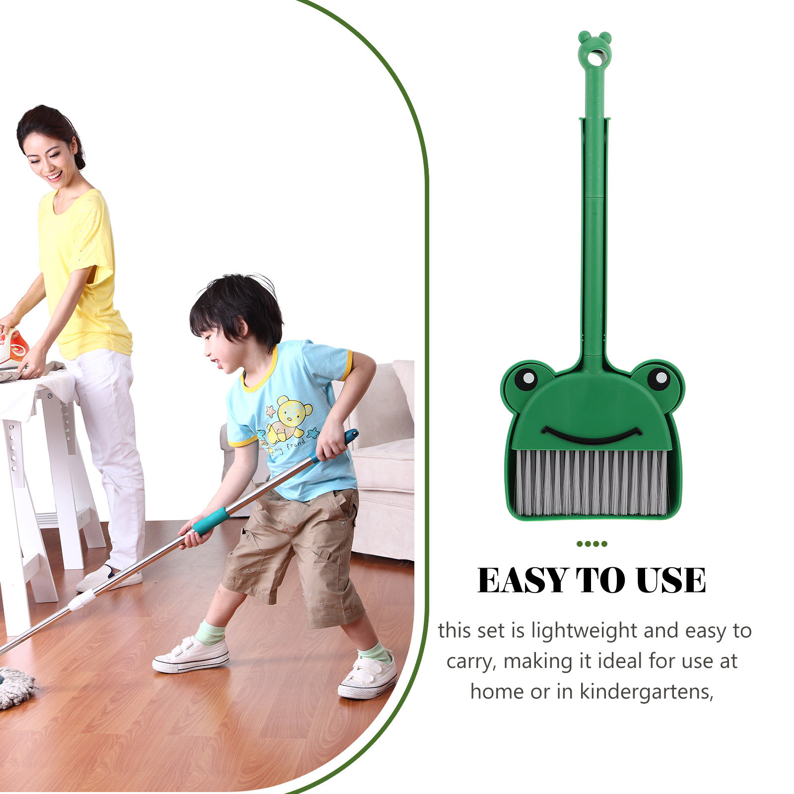 1Set Kids Broom and Dustpan Se - Kids Outdoor Broom ulasan dan harga