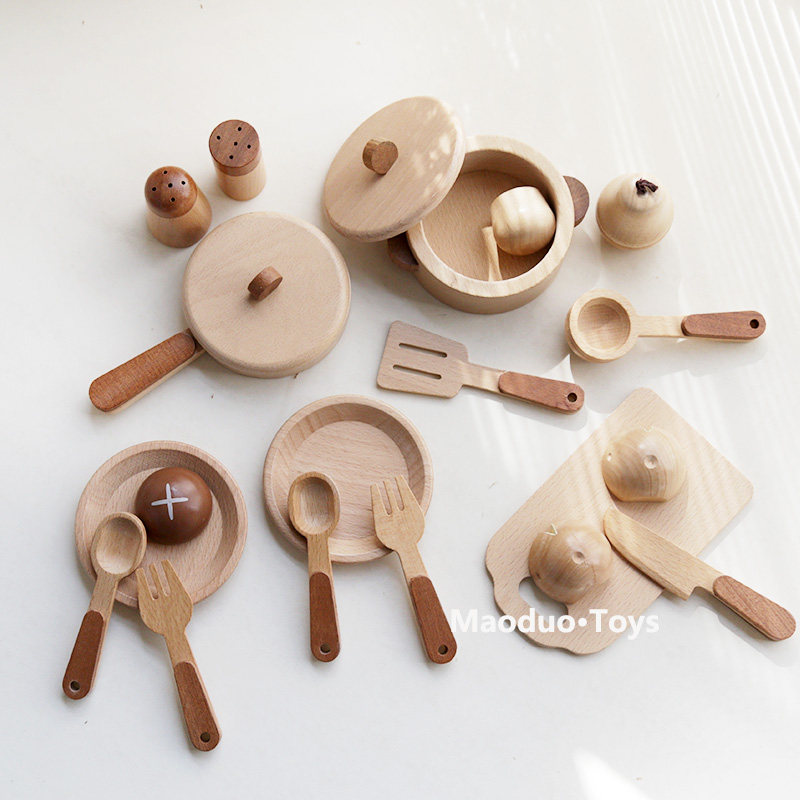 Maoduo Toys Beech Wooden Kids  - Kids Outdoor Kitchen Accessories ulasan dan harga