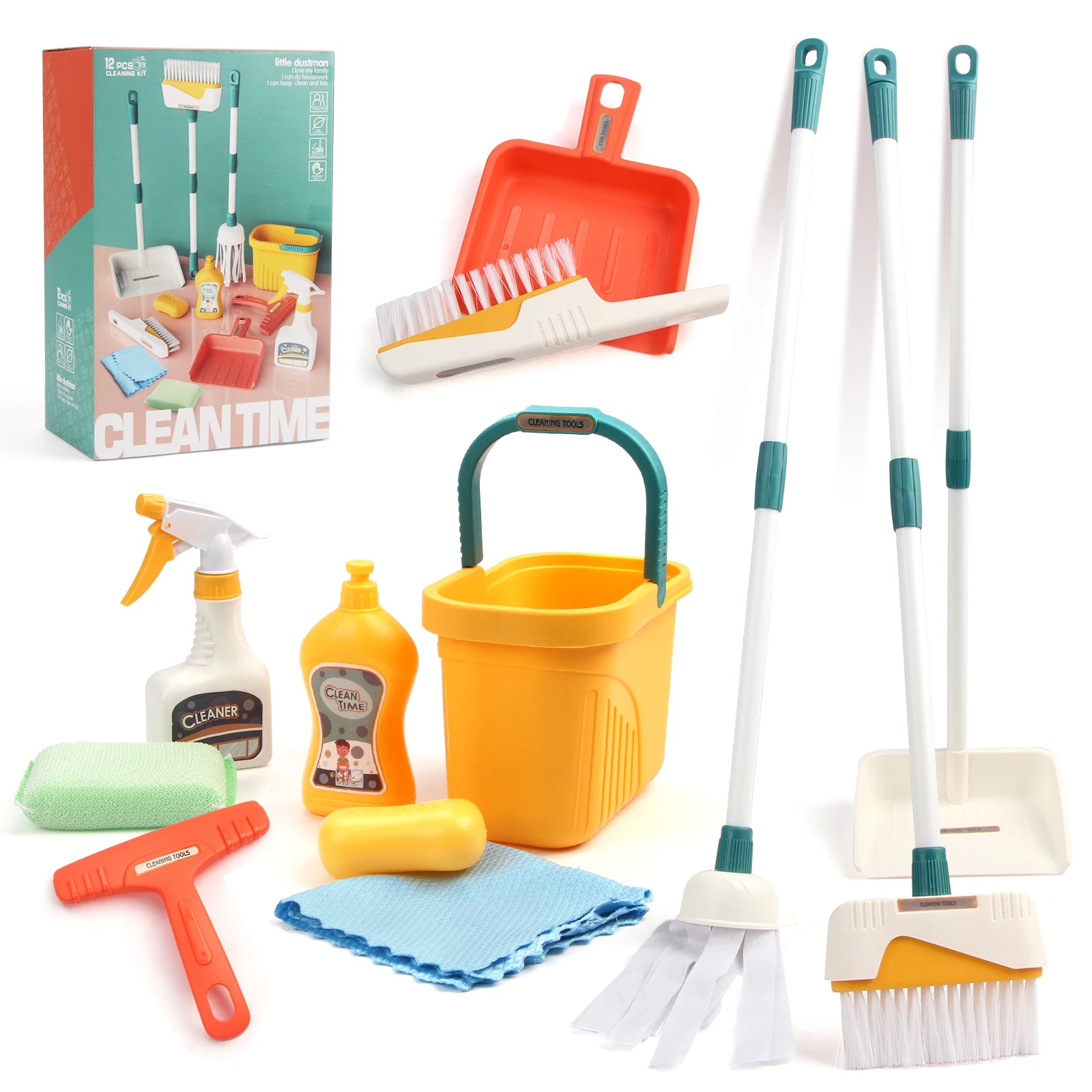 12pcs/set Kids Cleaning Set Ho - Kids Outdoor Broom ulasan dan harga