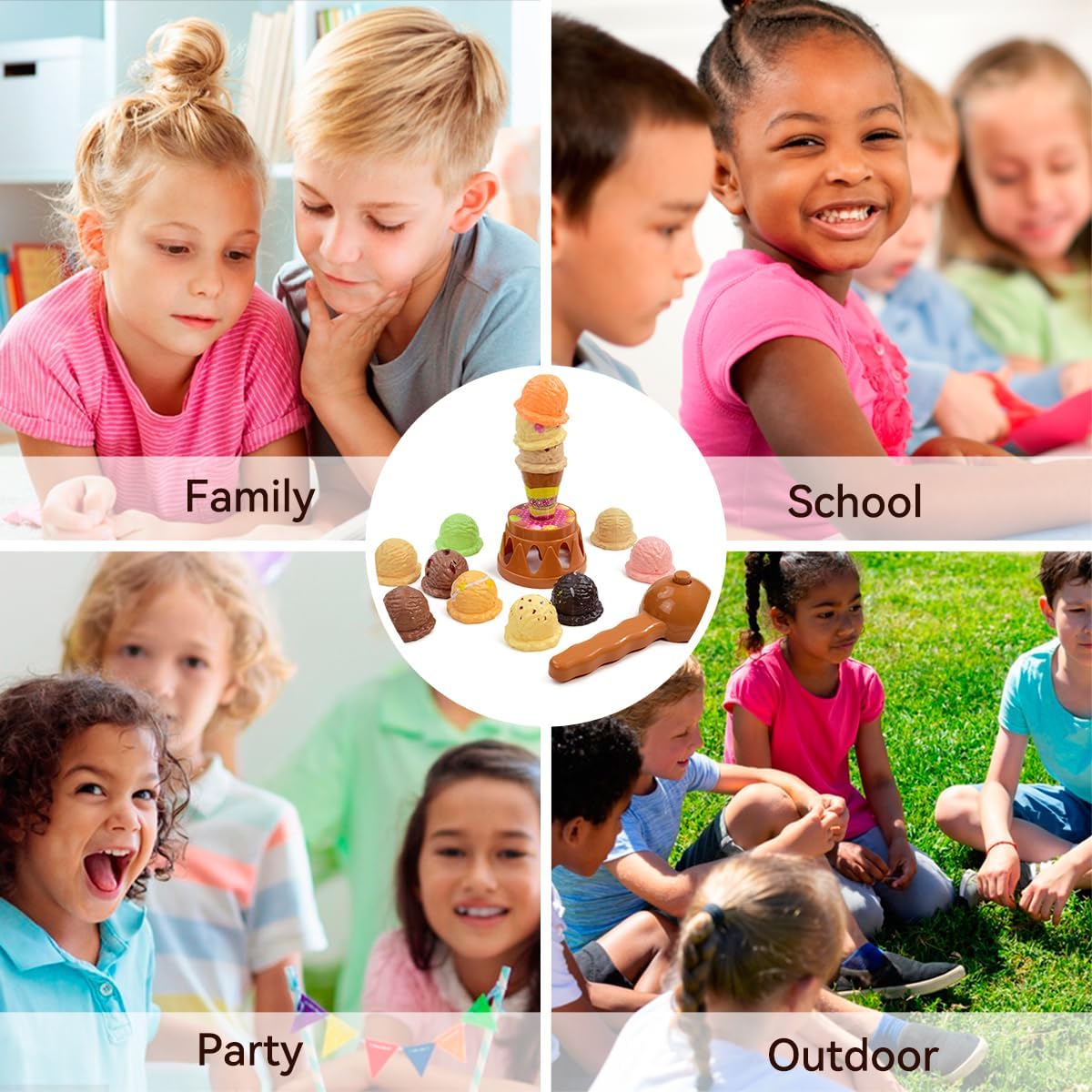 Children's Ice Cream Stacking  - Kids Outdoor Kitchen Accessories ulasan dan harga