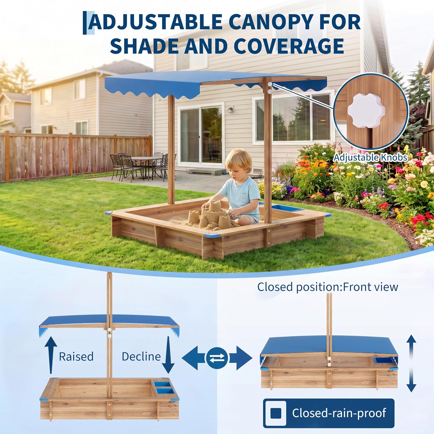 Children Outdoor Sand Pit Kids - Kids Outdoor Area ulasan dan harga